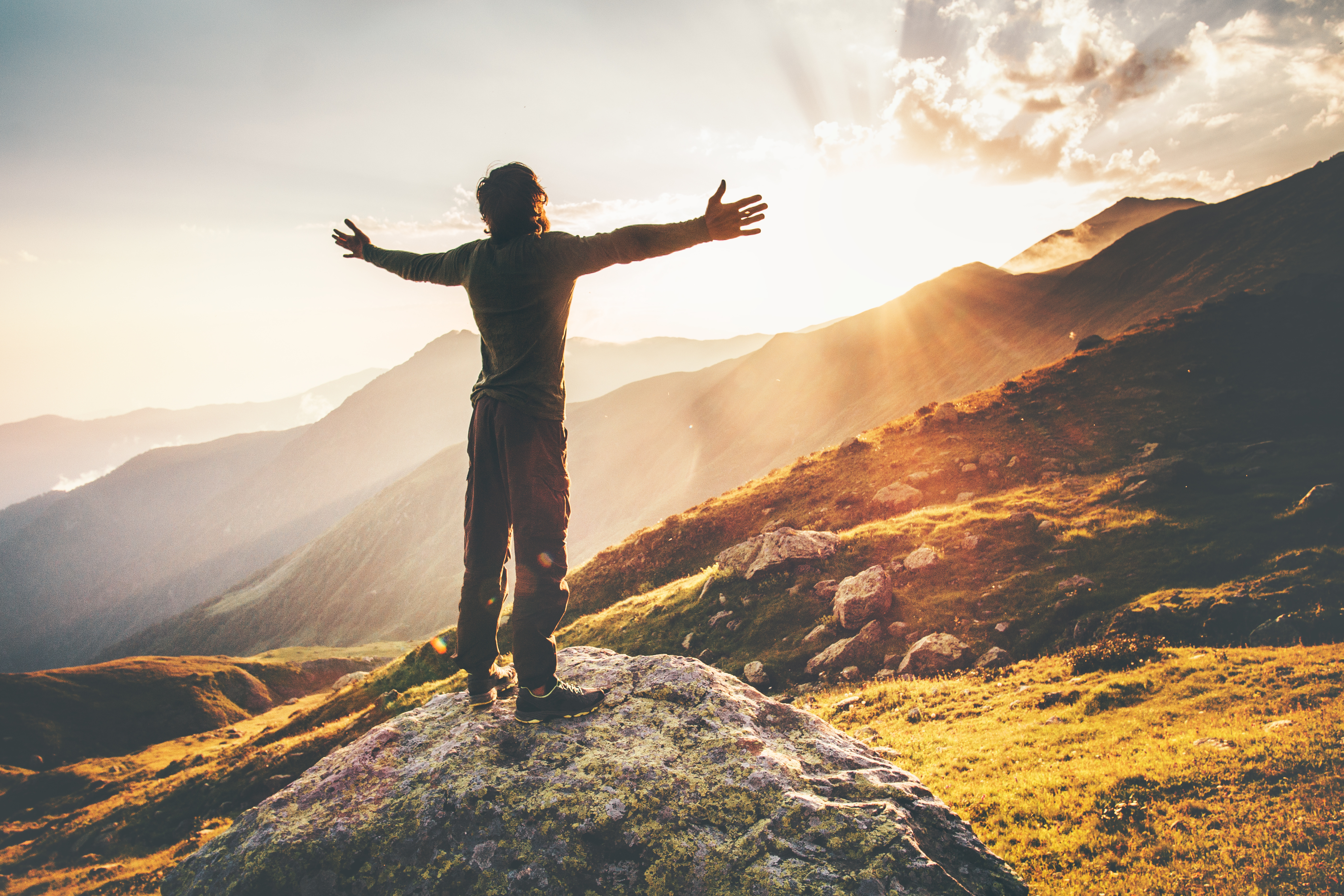 Photo of man on mountain